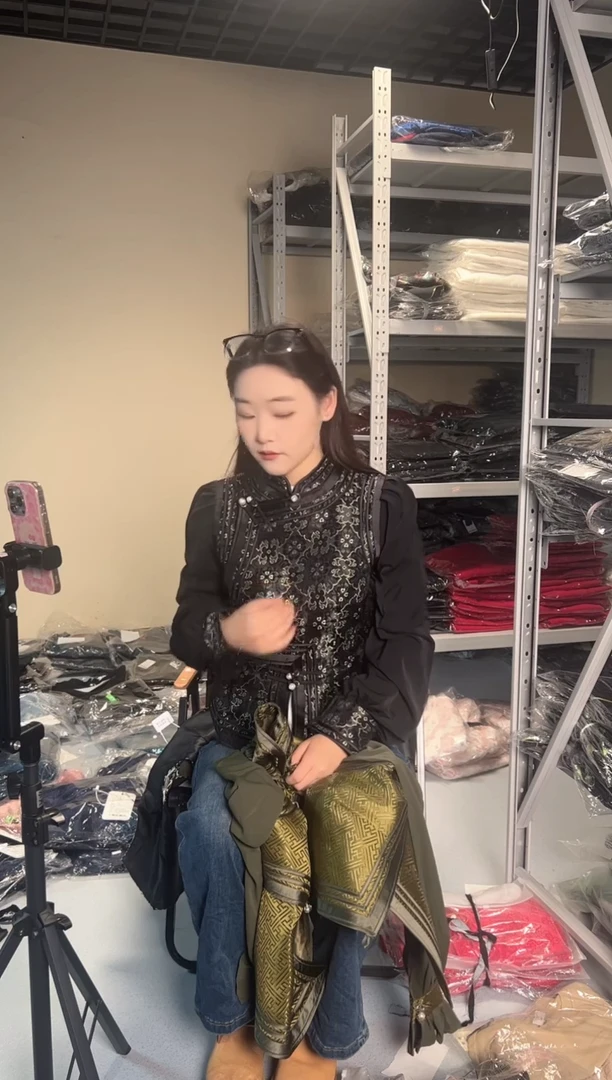 闪购蒙古民族服饰 纱袖马甲 M码