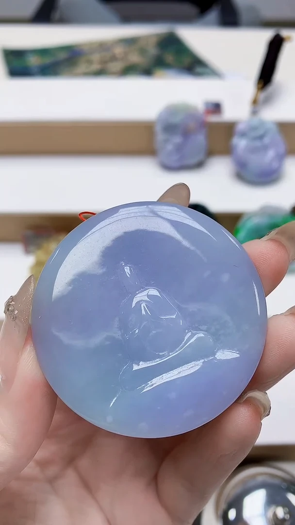 未镶嵌定制翡翠4852DD-毛货挂件53