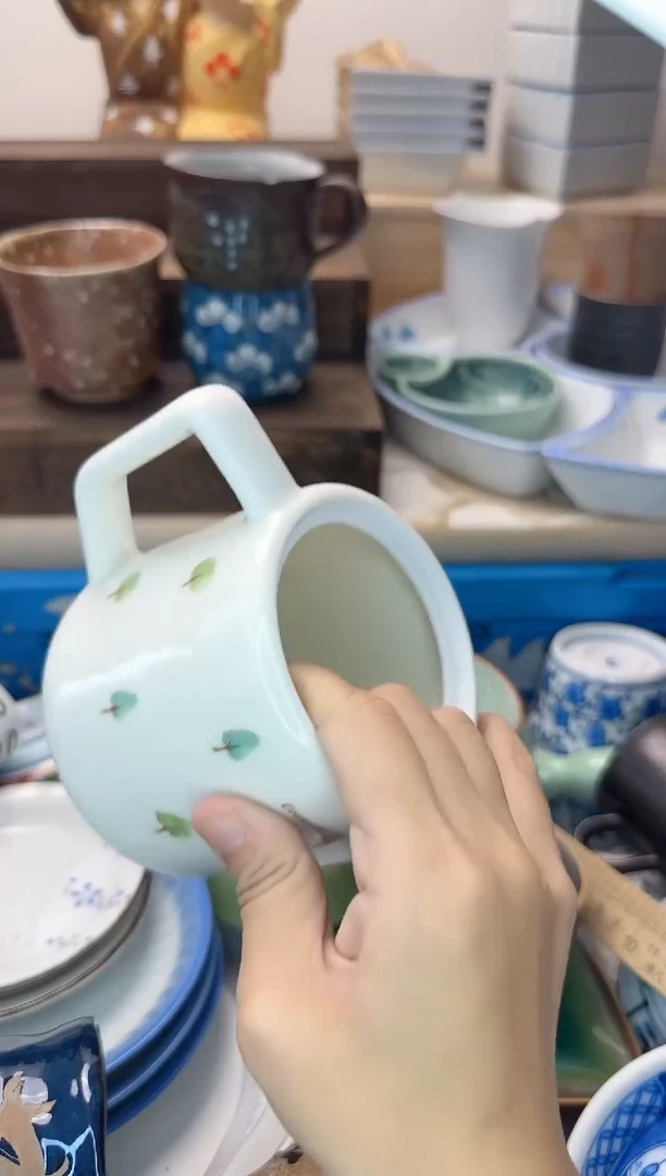 茶杯紫砂霞*070淘艺中古瓷器全场满18元包邮