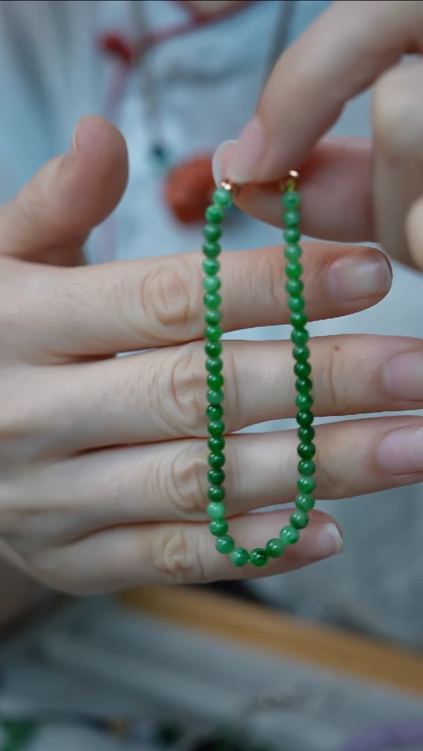 未镶嵌手串翡翠17-3+mm珠串/姿/3