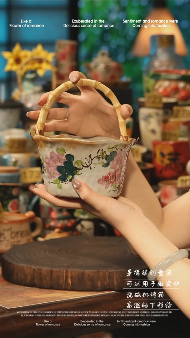 陶瓷景德镇高温釉下彩手工手绘款式