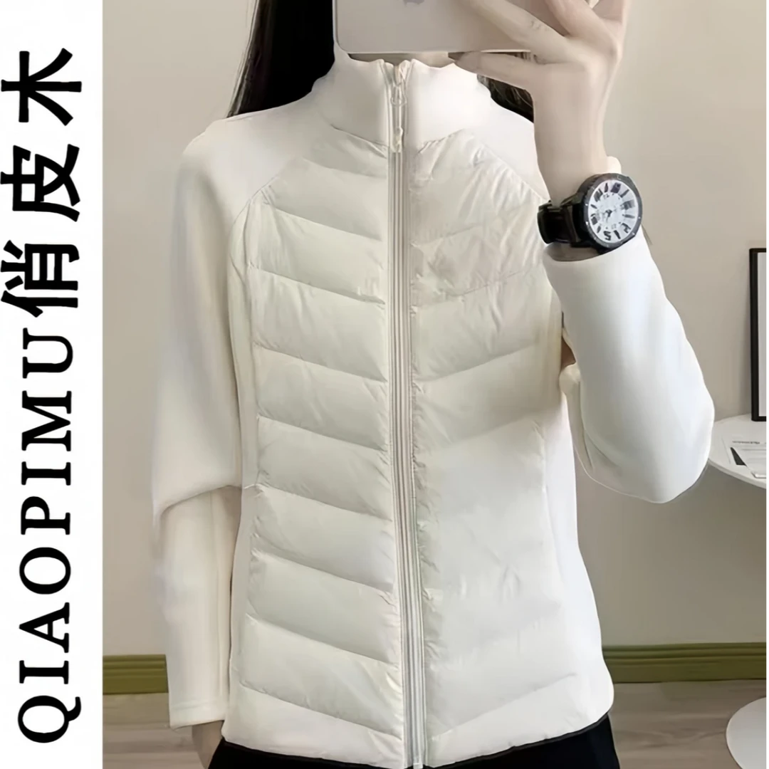 含 小蛮腰运动打底棉服立领轻薄内搭秋冬保暖外套内胆收腰