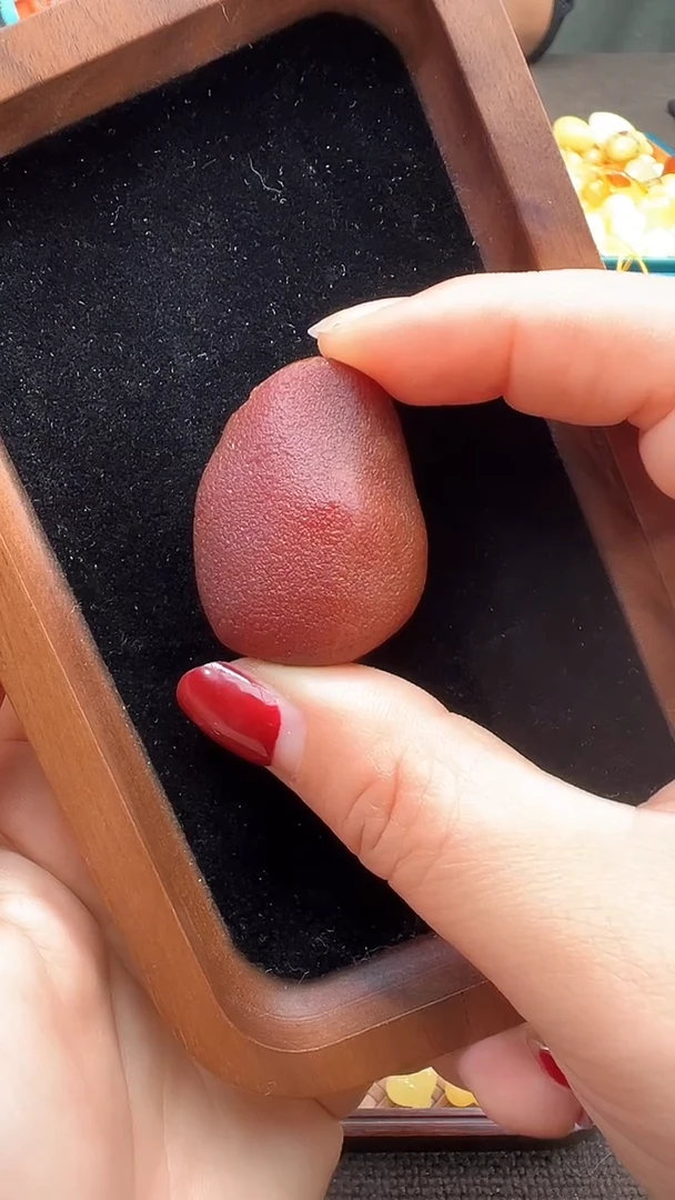 裸石蜜蜡未镶嵌荔枝皮蜜蜡全皮38.6*30*16.8mm