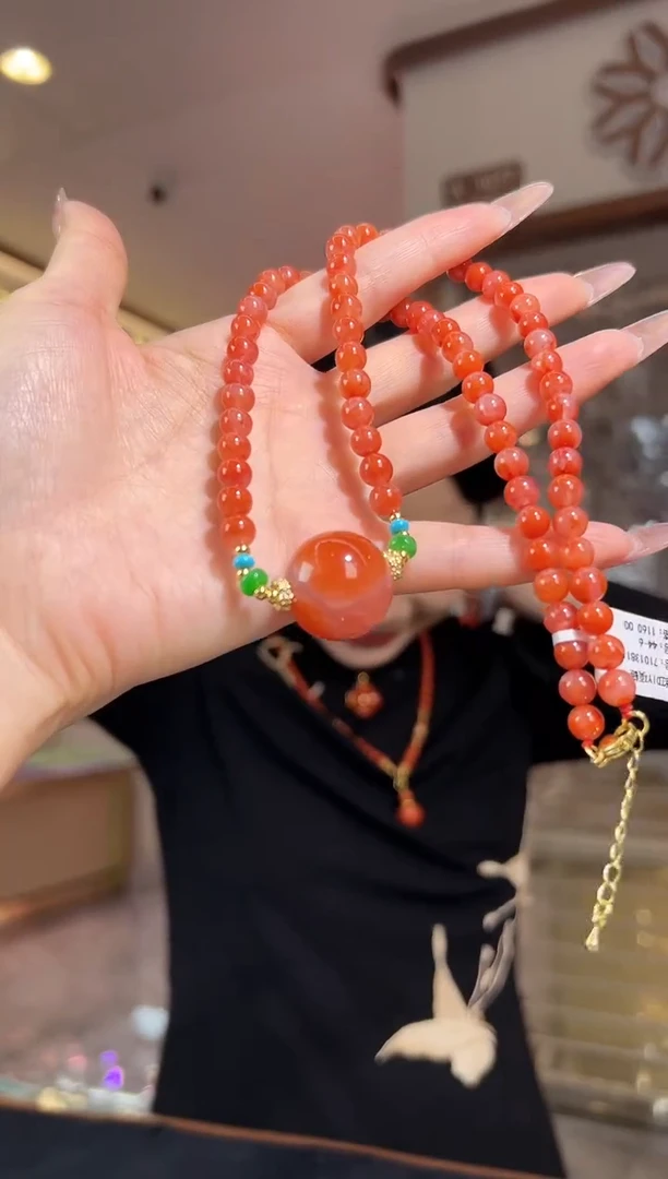 未镶嵌珠串南红玛瑙11.1-6mm（多样式）25109850168