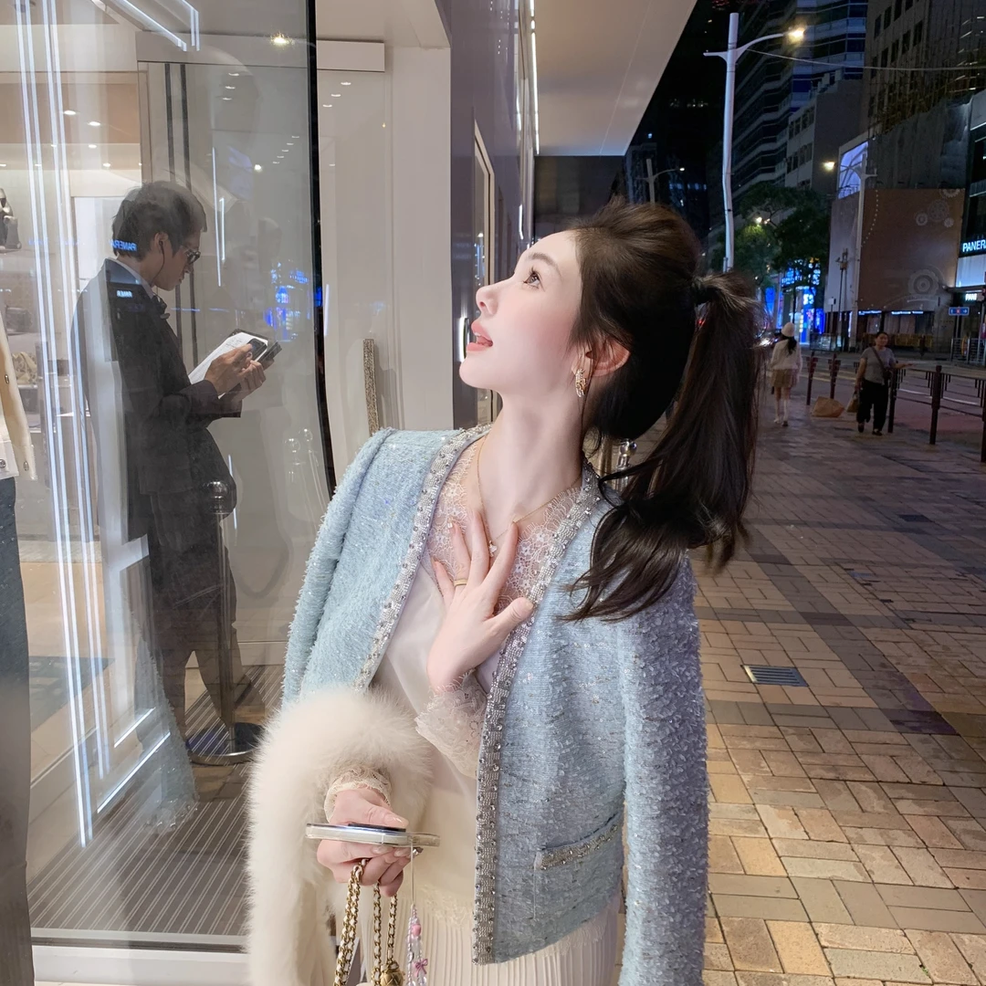 小香风气质百搭亮片短外套女2025年秋冬新款上新巨好看名媛风外套