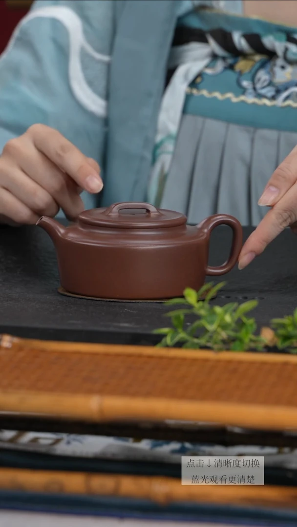 茶壶紫砂底槽清镜元壶嵇芳手作