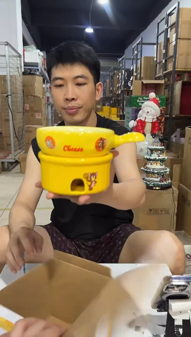 瓷片原盒奶酪火锅炉