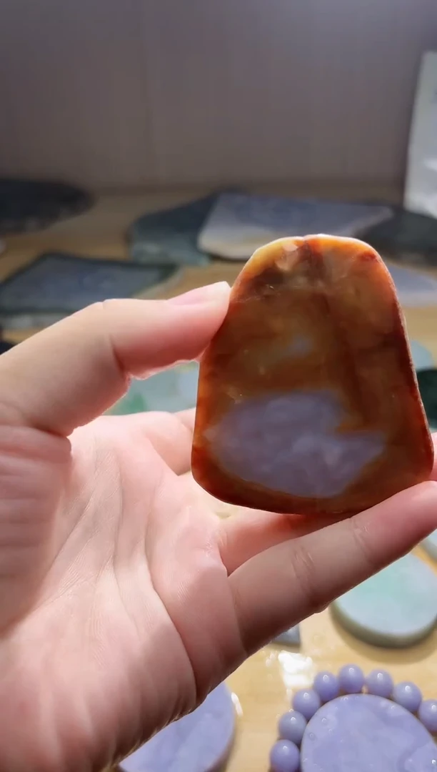 翡翠未镶嵌颈饰翡翠A货 姜谭554