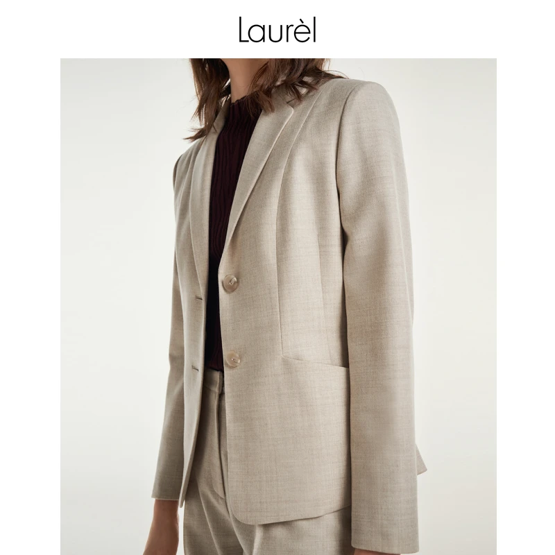 【粉丝专享】Laurel新款羊毛绒两粒扣西装女LWL351T05700