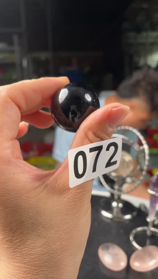 未镶嵌水晶大型摆件（非配饰）黑曜石球072