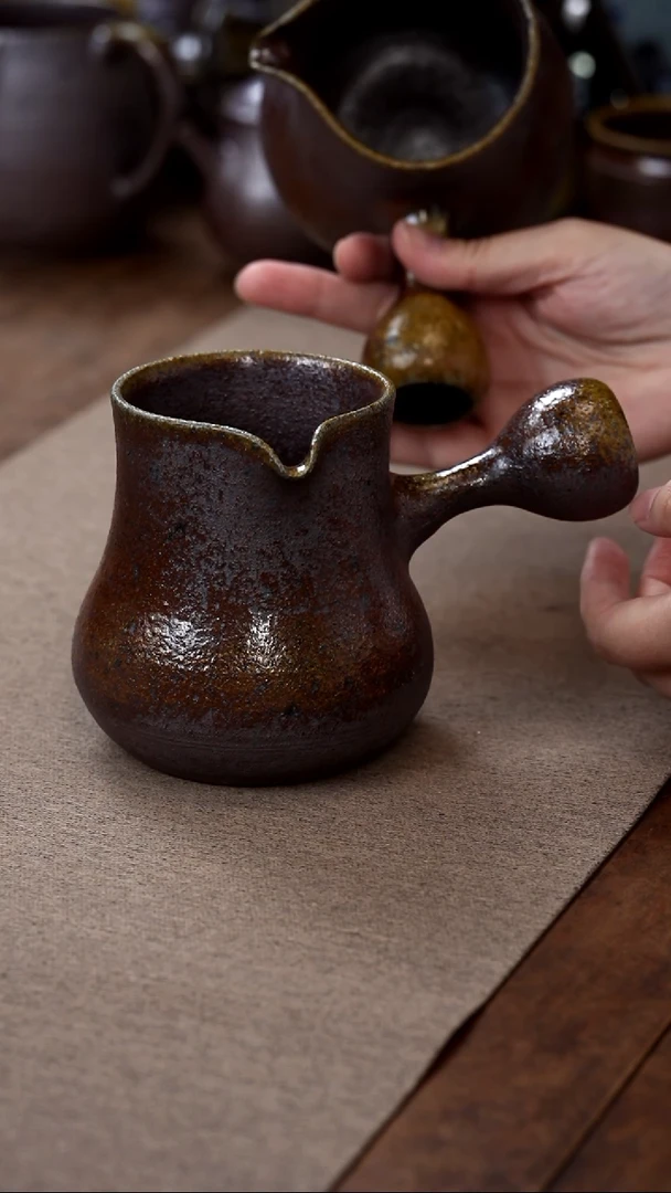 茶壶紫砂   侧把煮茶杯