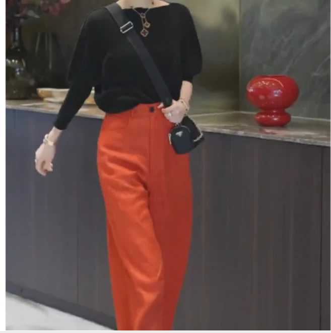 2025夏季新款网红同款洋气减龄气质时尚上衣裤子两件套珍-f4