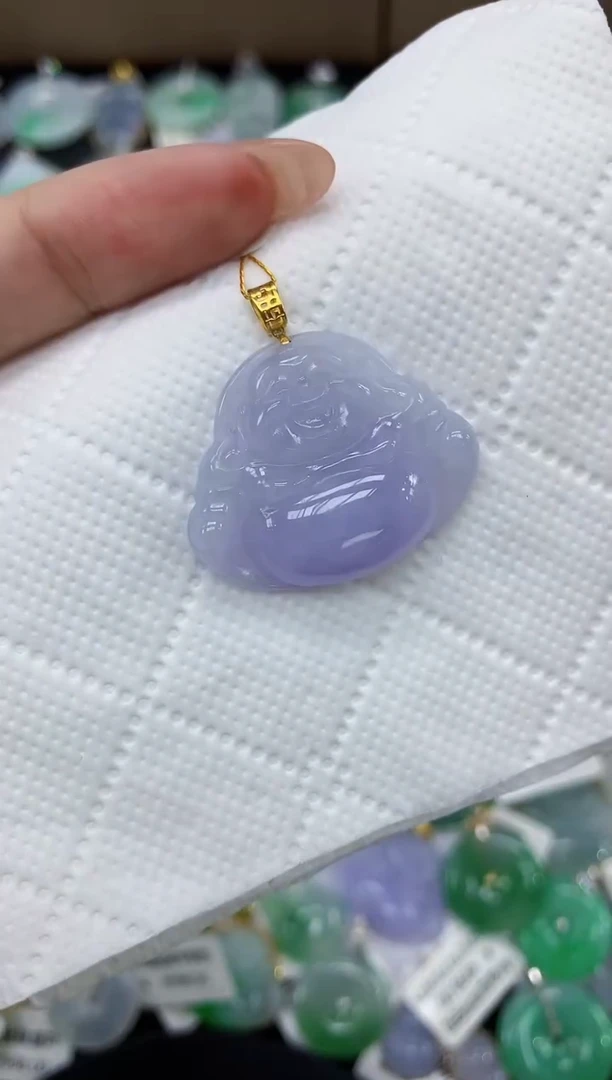 颈饰18K金镶嵌翡翠11111111111
