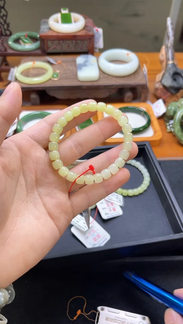 未镶嵌手串和田玉卡8+若羌渐变 极限弧 多样性发一