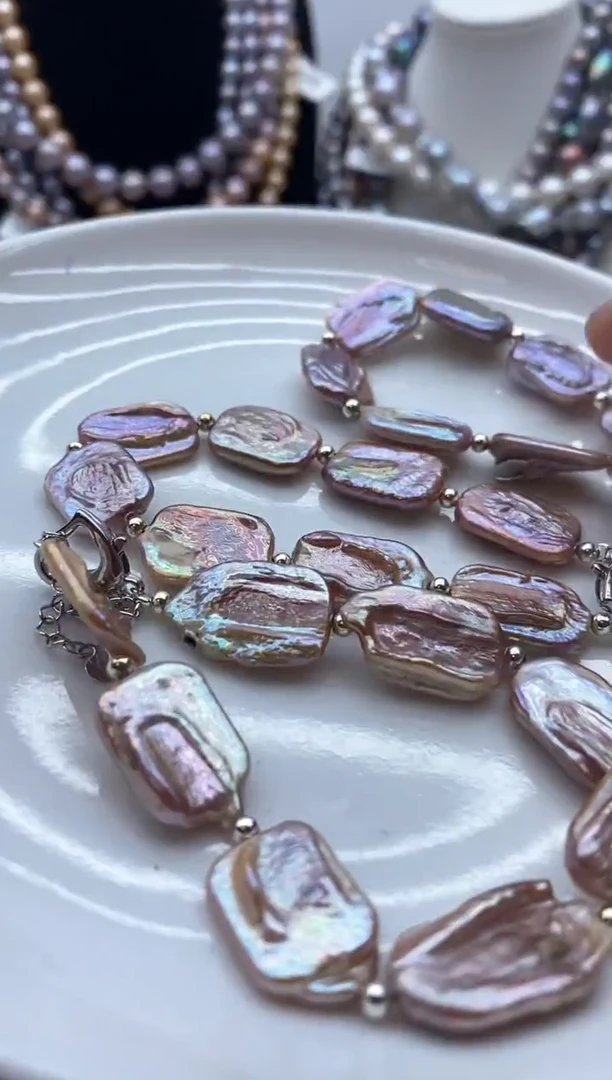 【闪购商品】淡水珍珠颈饰钛钢44