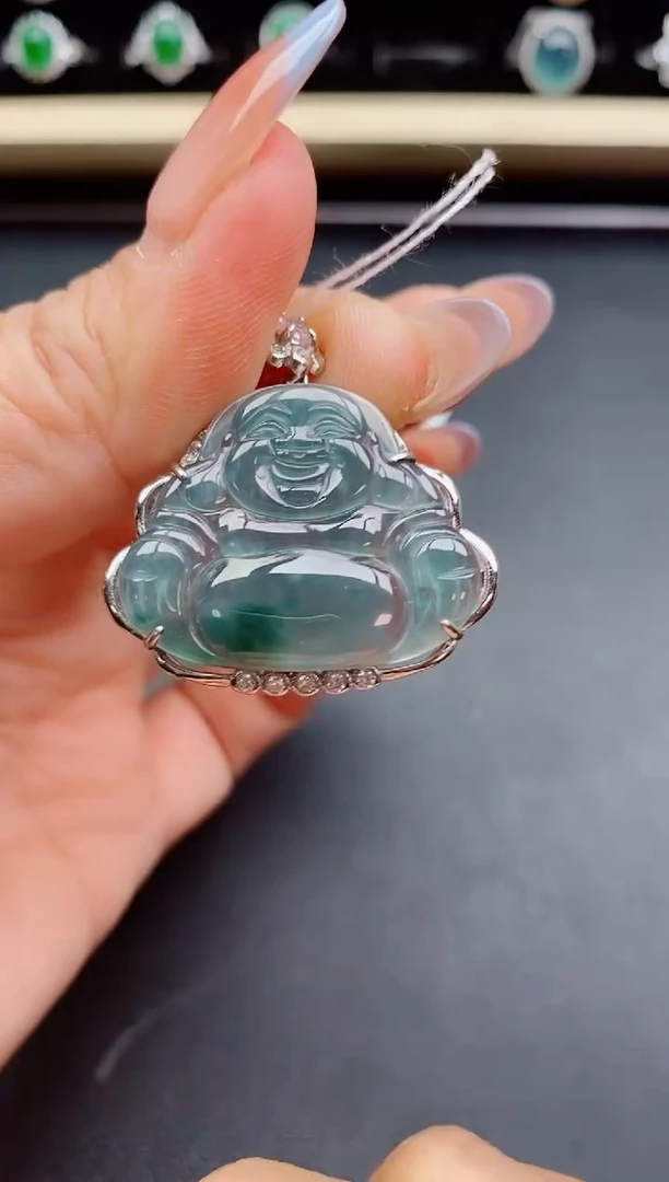 翡翠银S925镶嵌吊坠(不含链)508050