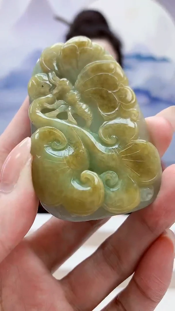 未镶嵌定制翡翠4829MM-毛货挂件62