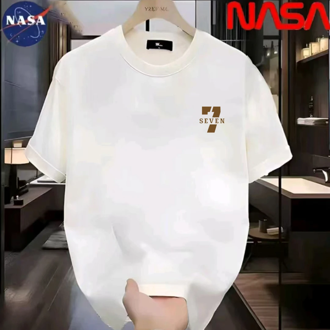 NASA联名纯棉夏季圆领短袖T恤微宽松时尚男女同款休闲百搭30