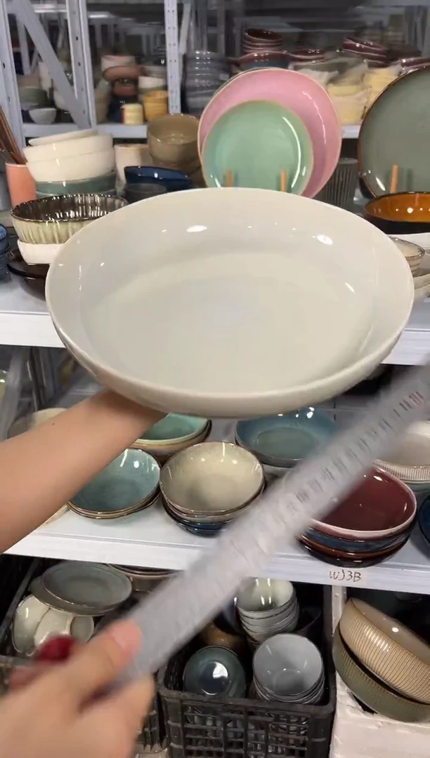 陶瓷外贸尾货瑕疵满20包邮X3大汤盆
