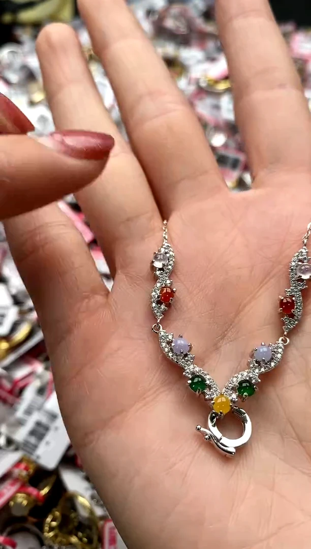 【闪购商品】翡翠戒指银S925镶嵌666666666     7