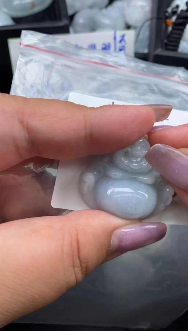 翡翠未镶嵌颈饰缅甸天然A货翡翠微瑕0735