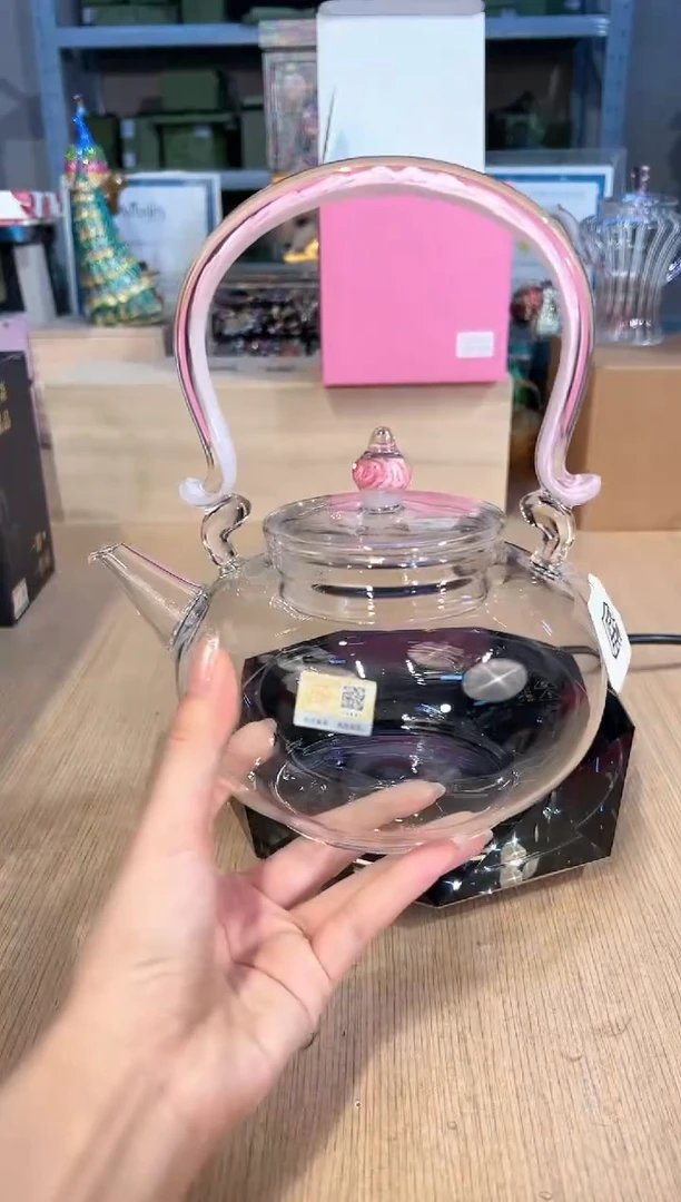 【闪购商品】杯45晶焱凤尾提梁壶-粉凤尾