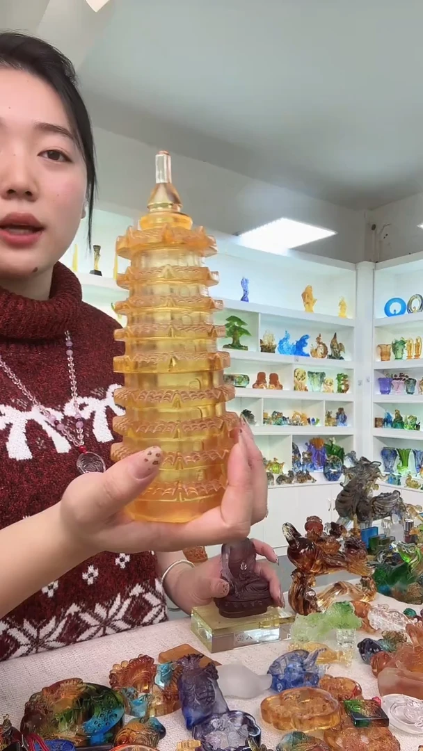 手工艺品琉璃文昌塔