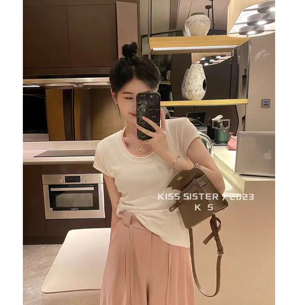 修身百搭正肩短袖T恤