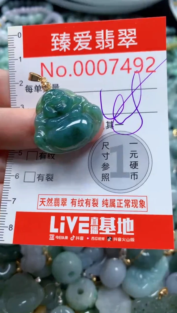 翡翠未镶嵌吊坠(不含链)7492
