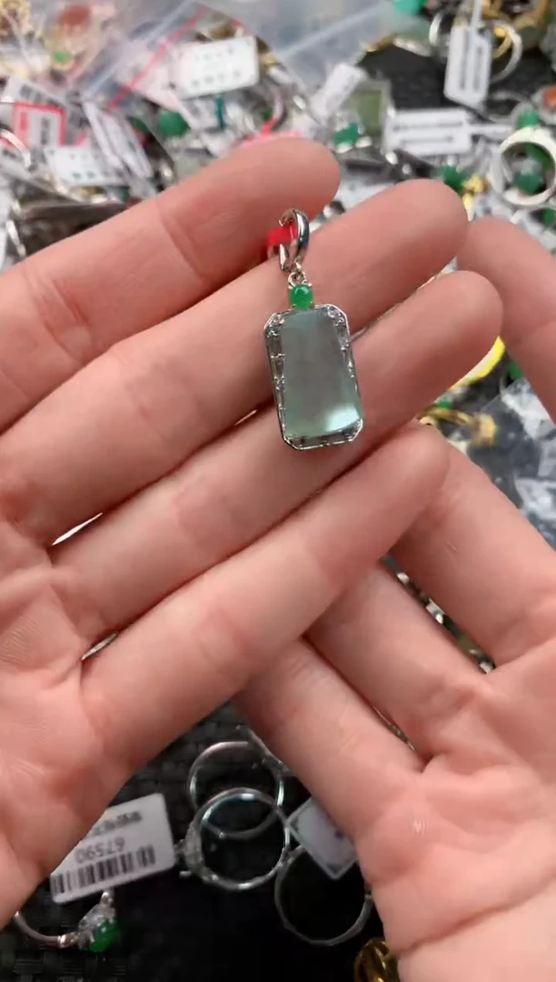 银S925镶嵌戒指翡翠55555   3