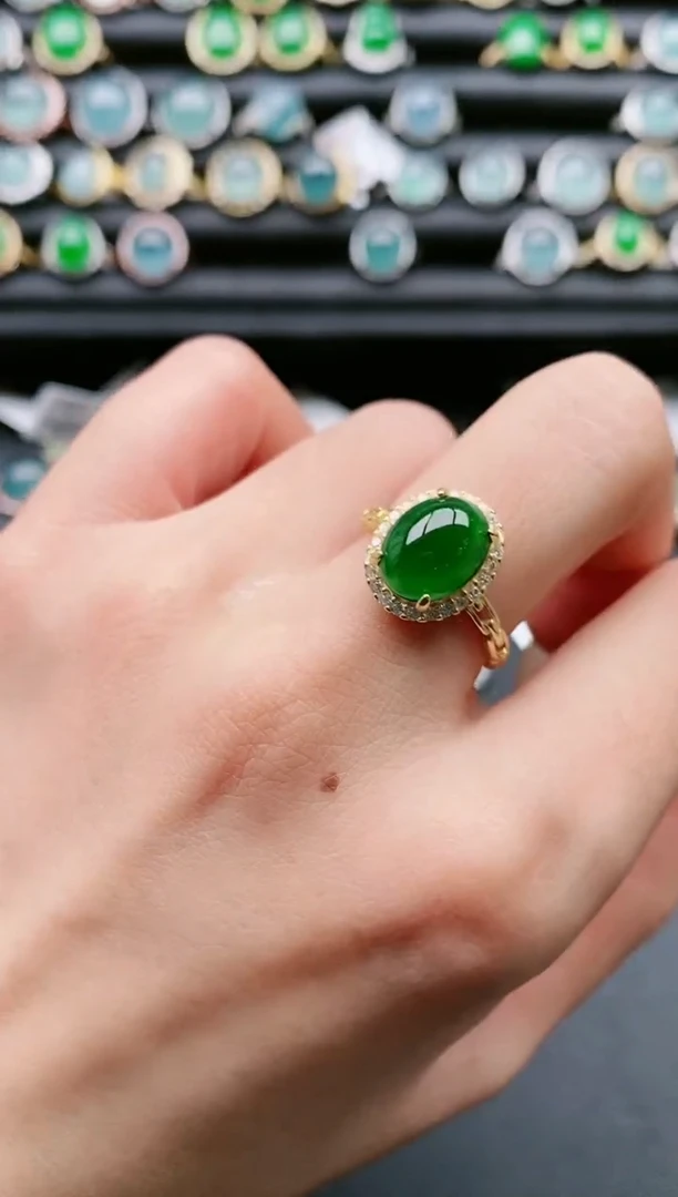 【闪购商品】翡翠戒指银S925镶嵌111111111