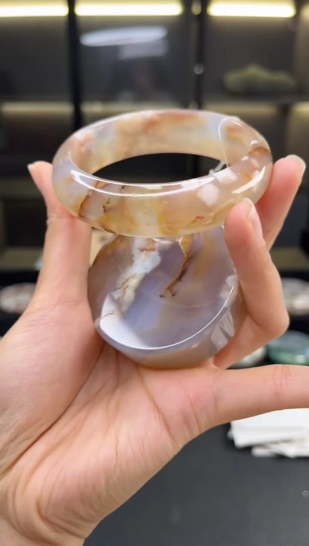 石英质玉手镯未镶嵌60圈口（赠送镯心）3931312