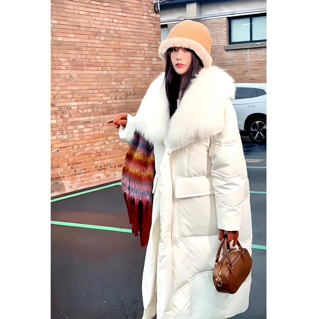 【东欧少女】新款大毛领鹅绒服外套24112