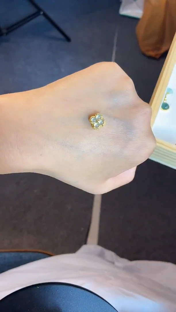 翡翠银S925镶嵌吊坠(不含链)天然A货翡翠