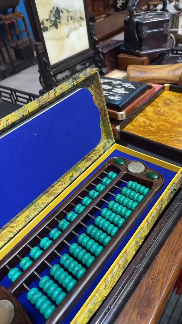 木檀木算盘绿色000000000