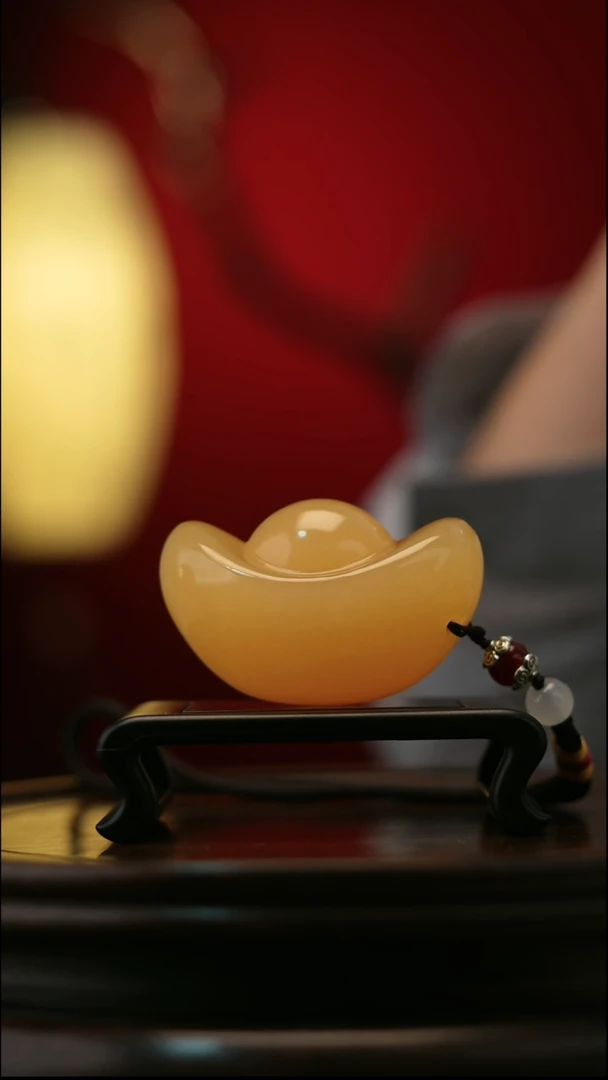 玉【元宝】天然玉石手把件