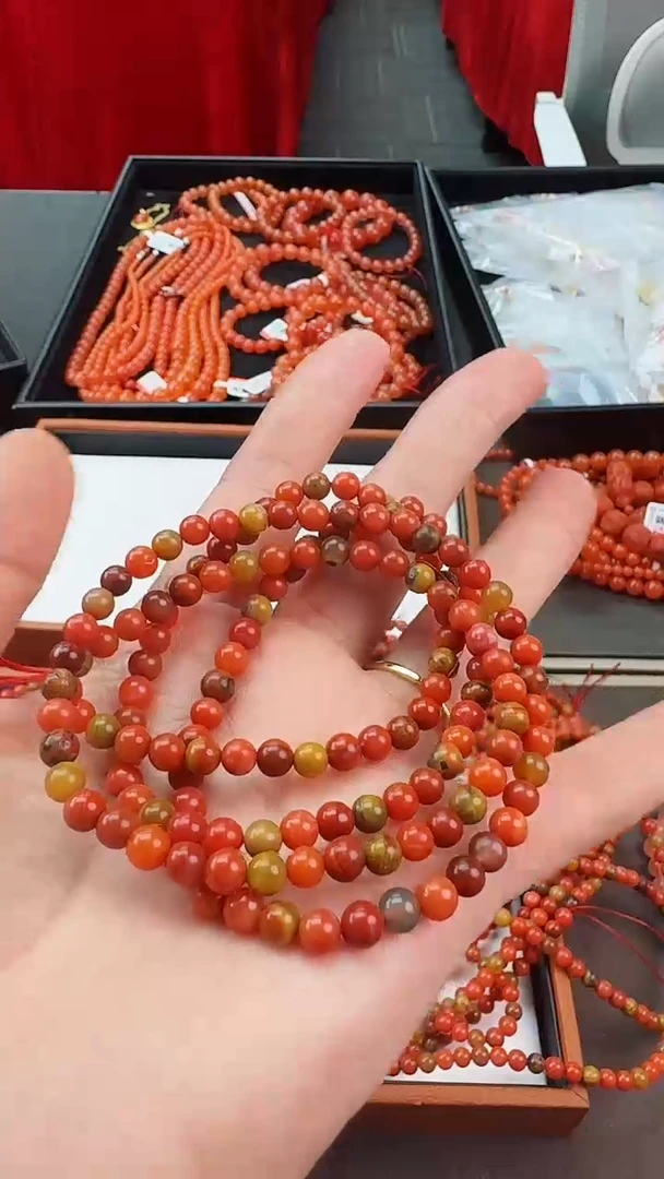 【闪购商品】南红玛瑙长串未镶嵌云南昭通巧家包浆手串 卡5+