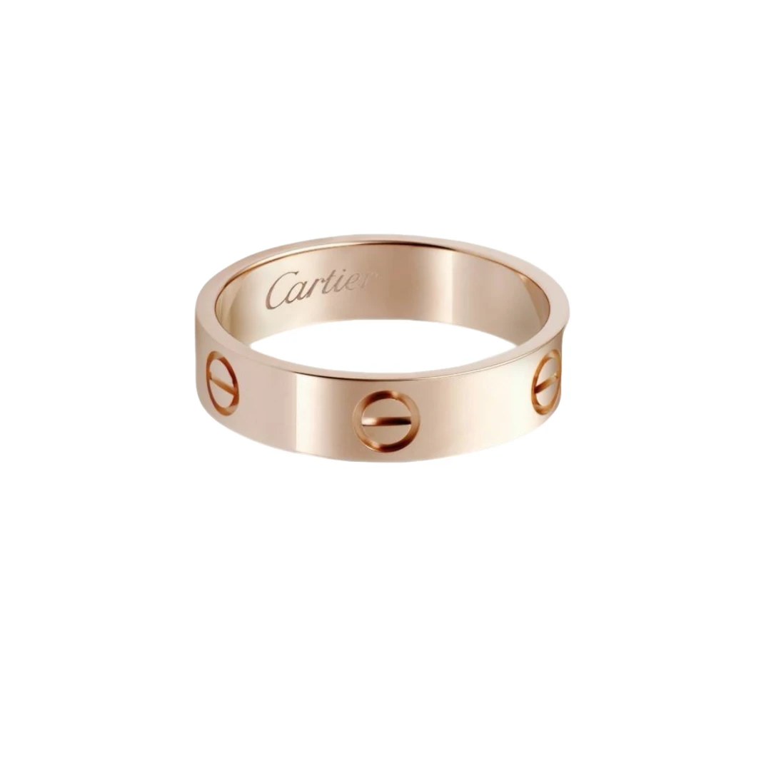 99新 Cartier/卡地亚 99新卡地亚首饰LOVE系列对戒无钻宽版