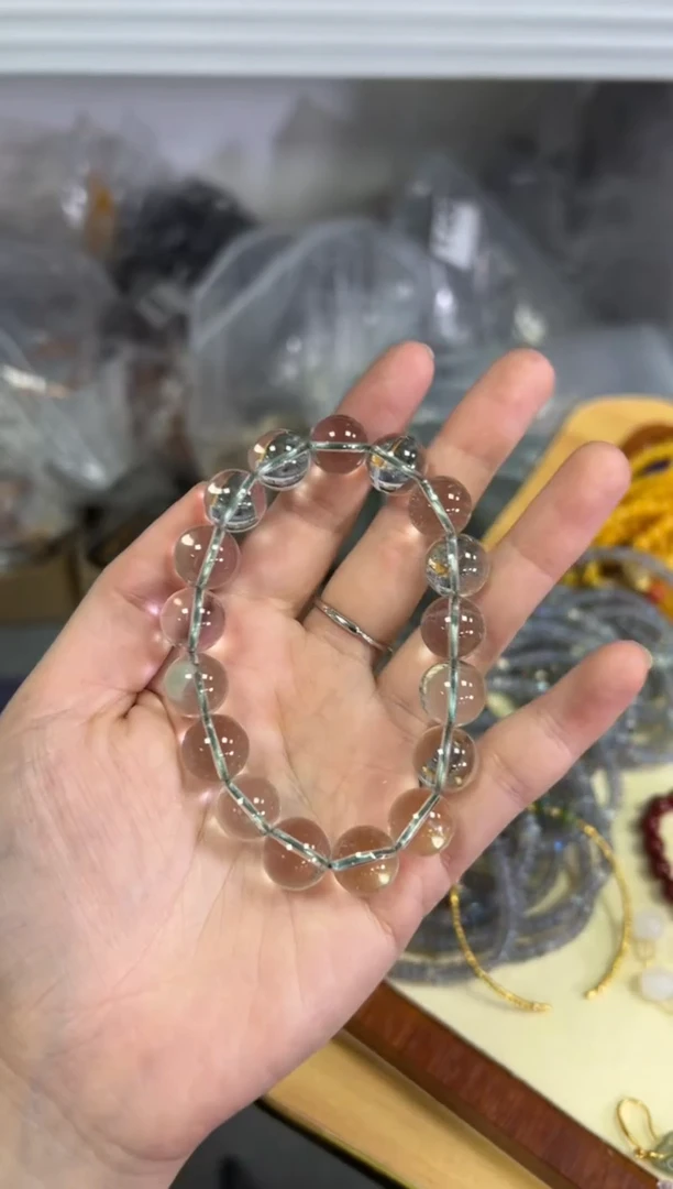 【闪购商品】水晶手链未镶嵌满天星绿幽灵手串[3917]