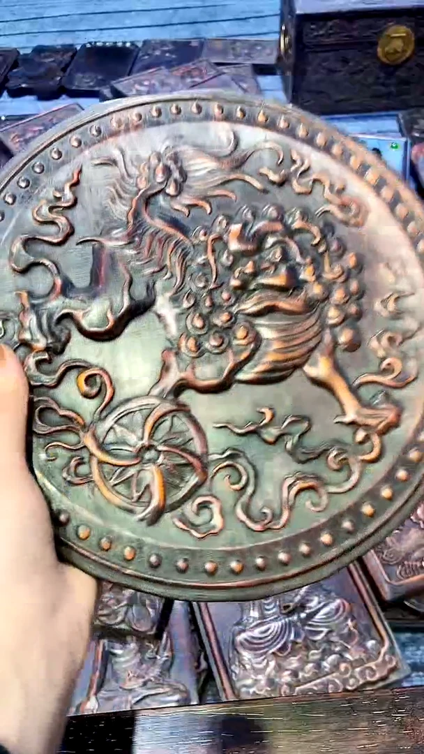 木紫檀雕刻一物一拍