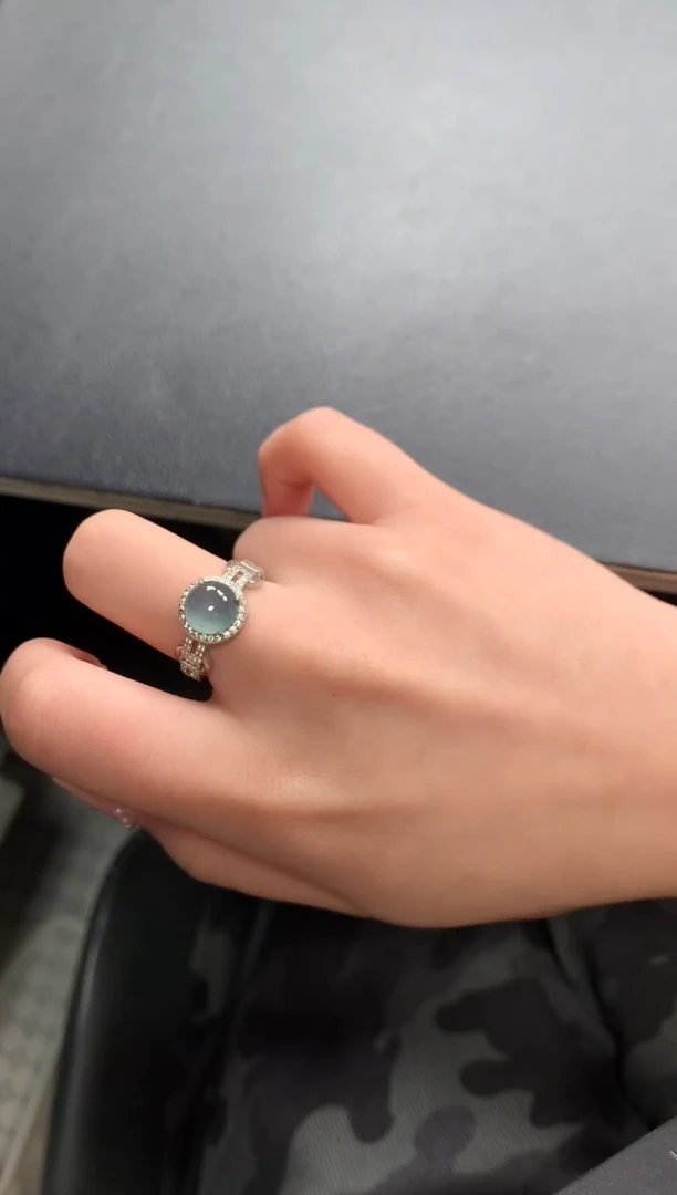 【闪购商品】翡翠戒指银S925镶嵌5214