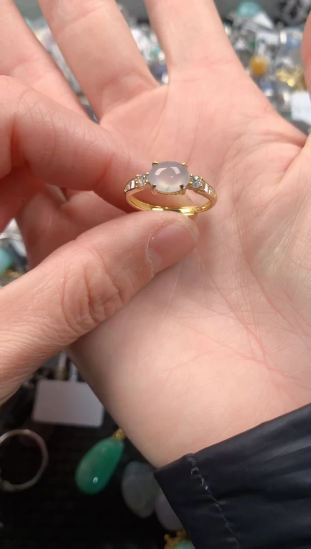 银S925镶嵌戒指翡翠333   2