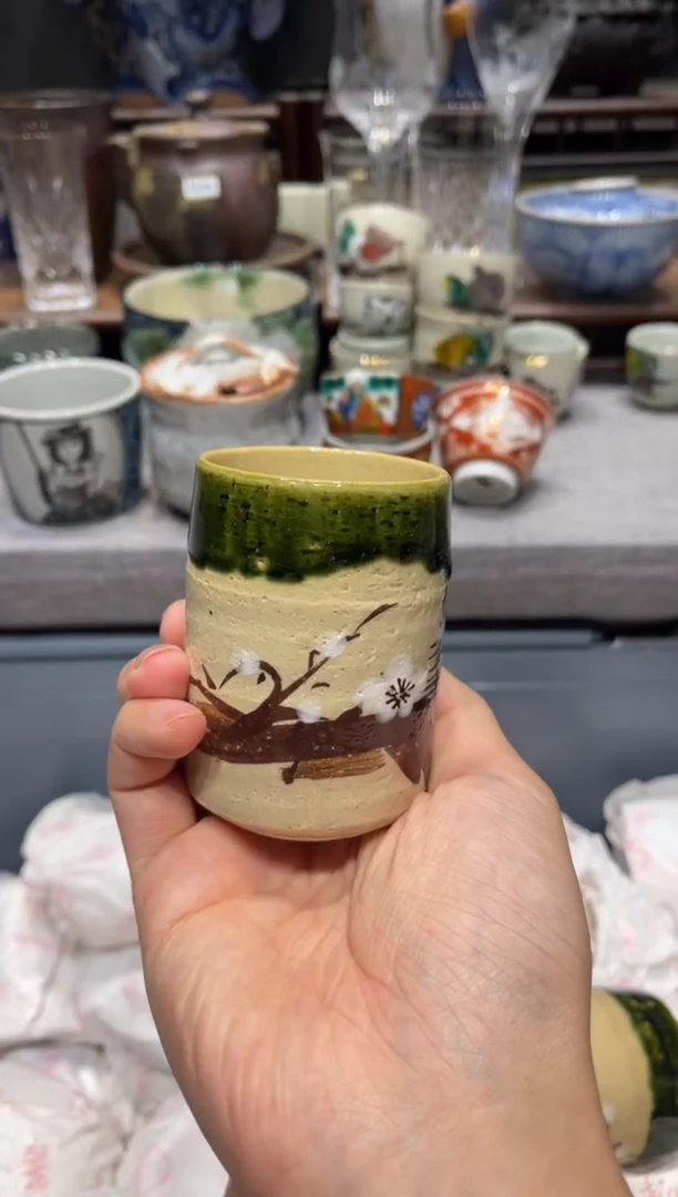 瓷片织布烧茶杯茶杯