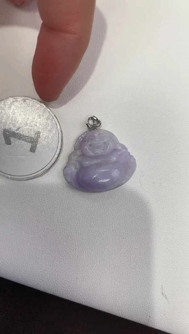 颈饰18K金镶嵌翡翠天然缅甸a货翡翠