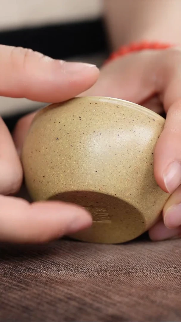 王安凤柴烧光素紫砂杯324