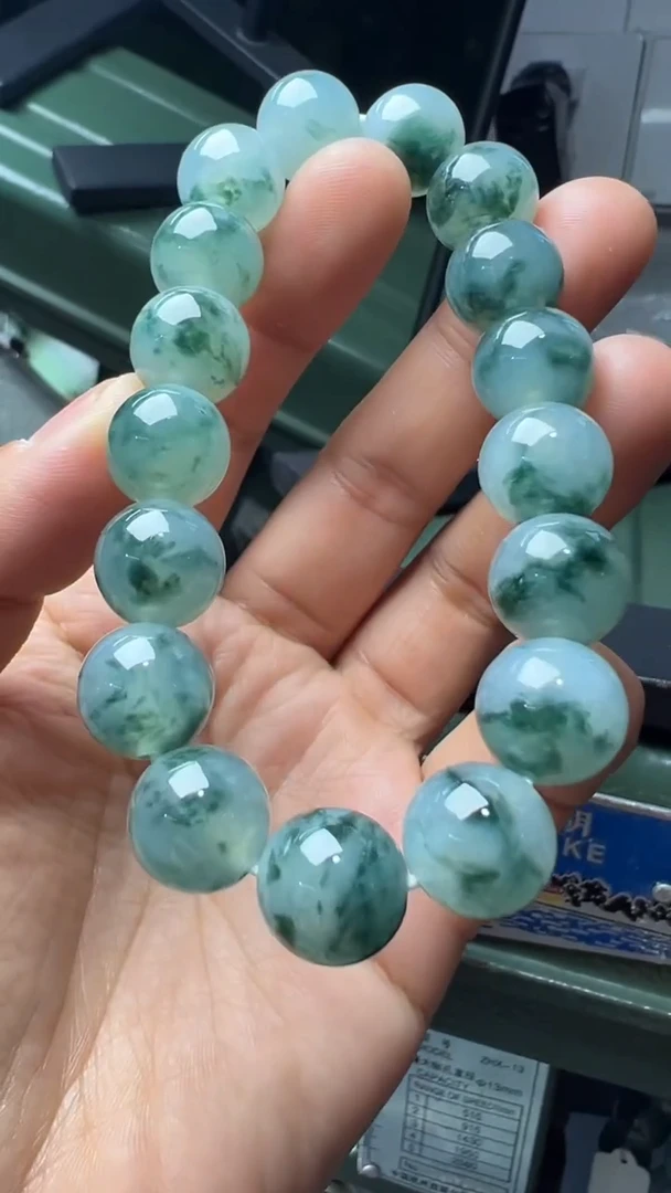 未镶嵌手串翡翠缅甸翡翠A货卡12＋