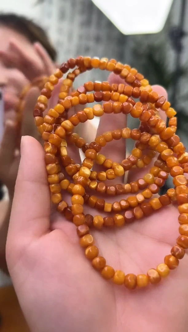 未镶嵌蜜蜡裸石蜜蜡手串多样性发一条