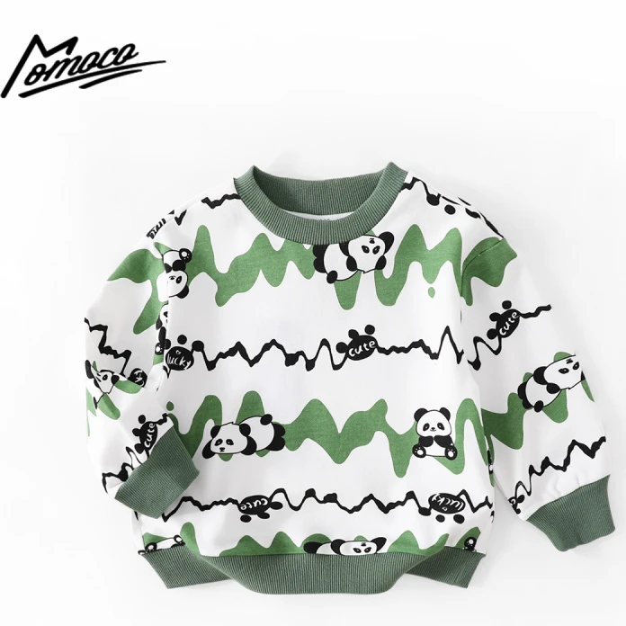 MOMOCO2025款春秋季男童潮流撞色休闲宝宝长袖卫衣77130232007