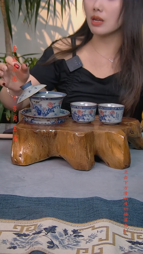 简装家用款2件套 老陶泥开片纹陶瓷茶具