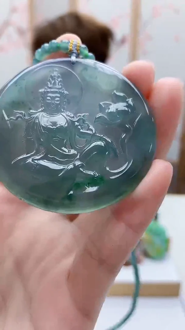 未镶嵌定制翡翠5159ry-毛货挂件赠珠链87